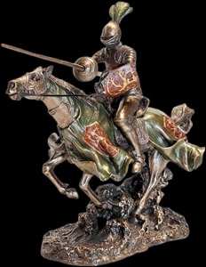 ridderstatue i bronze